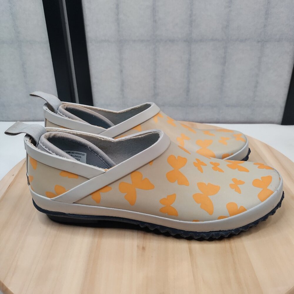 JBU Jambu Bumblebee Garden Ready Waterproof Blue/Gray Butterfly Flats Women US 7